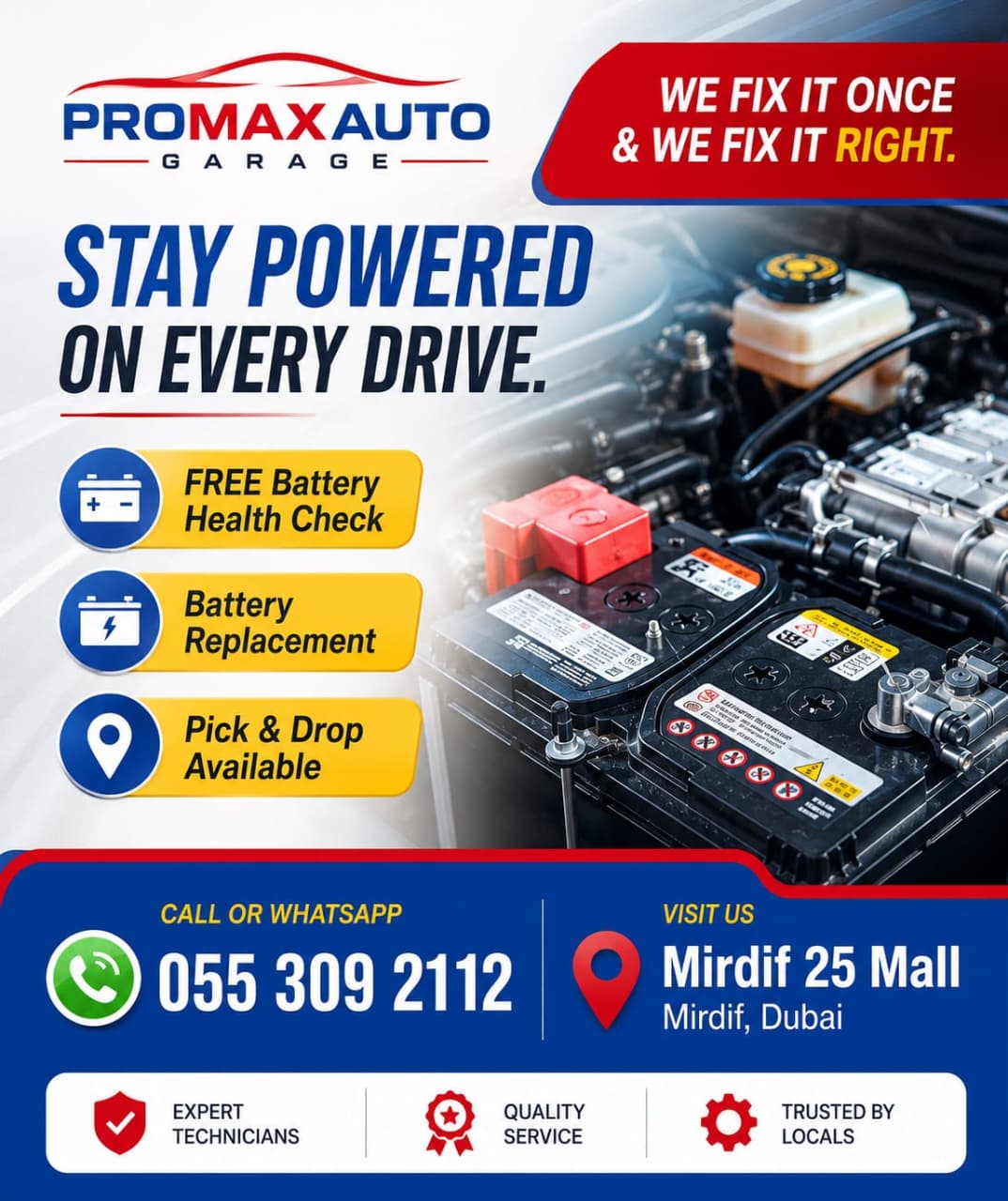 Battery Replacement Dubai